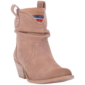 DINGO WOMEN'S JACKPOT SLOUCH SUEDE BOOTIES - ROUND TOE sz 7
